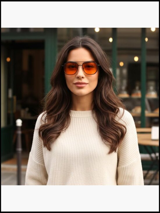Retro Aviator Sunglasses Metal Frame UV400 Lenses Lightweight main image 6